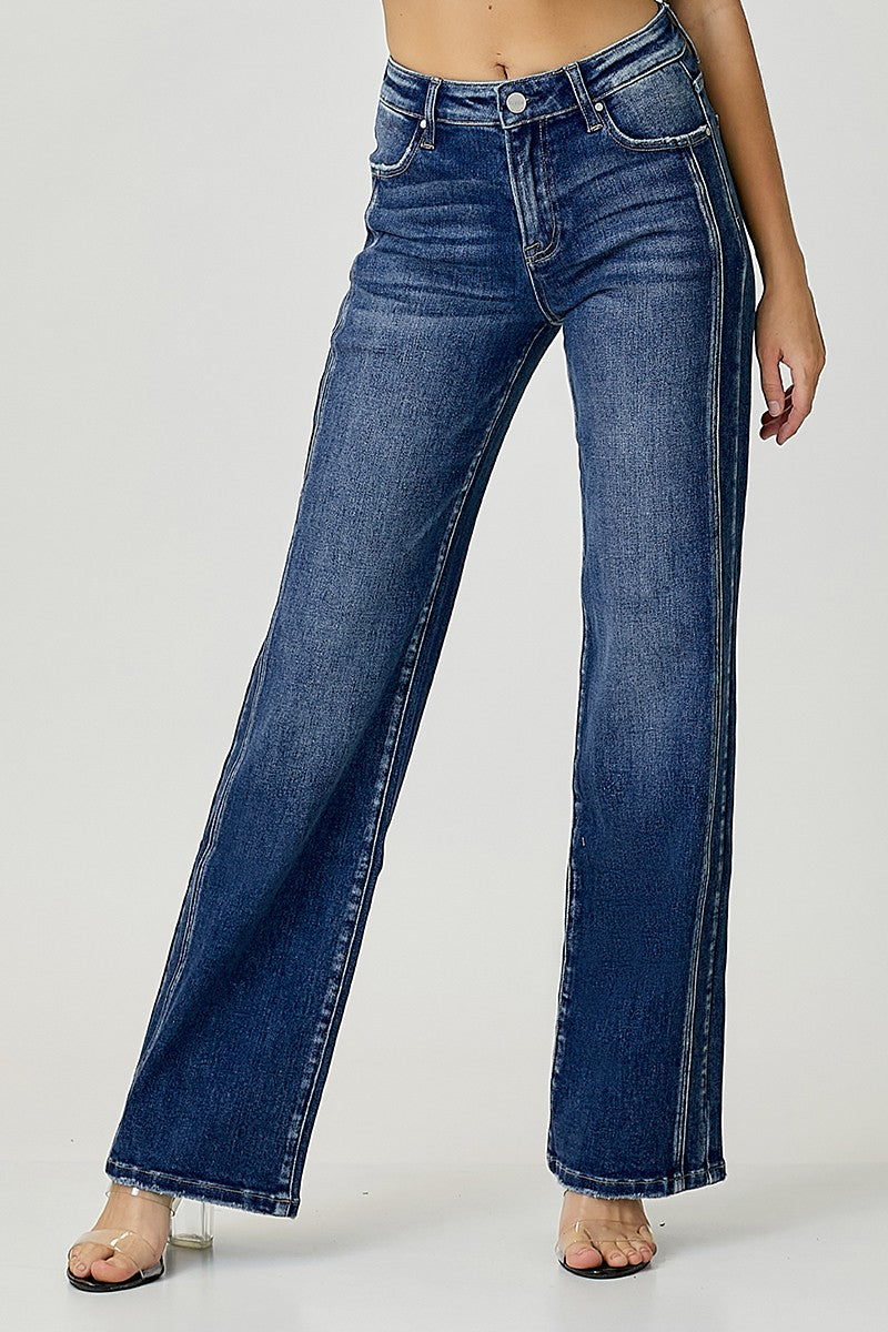 Mid Rise Straight Risen Jeans
