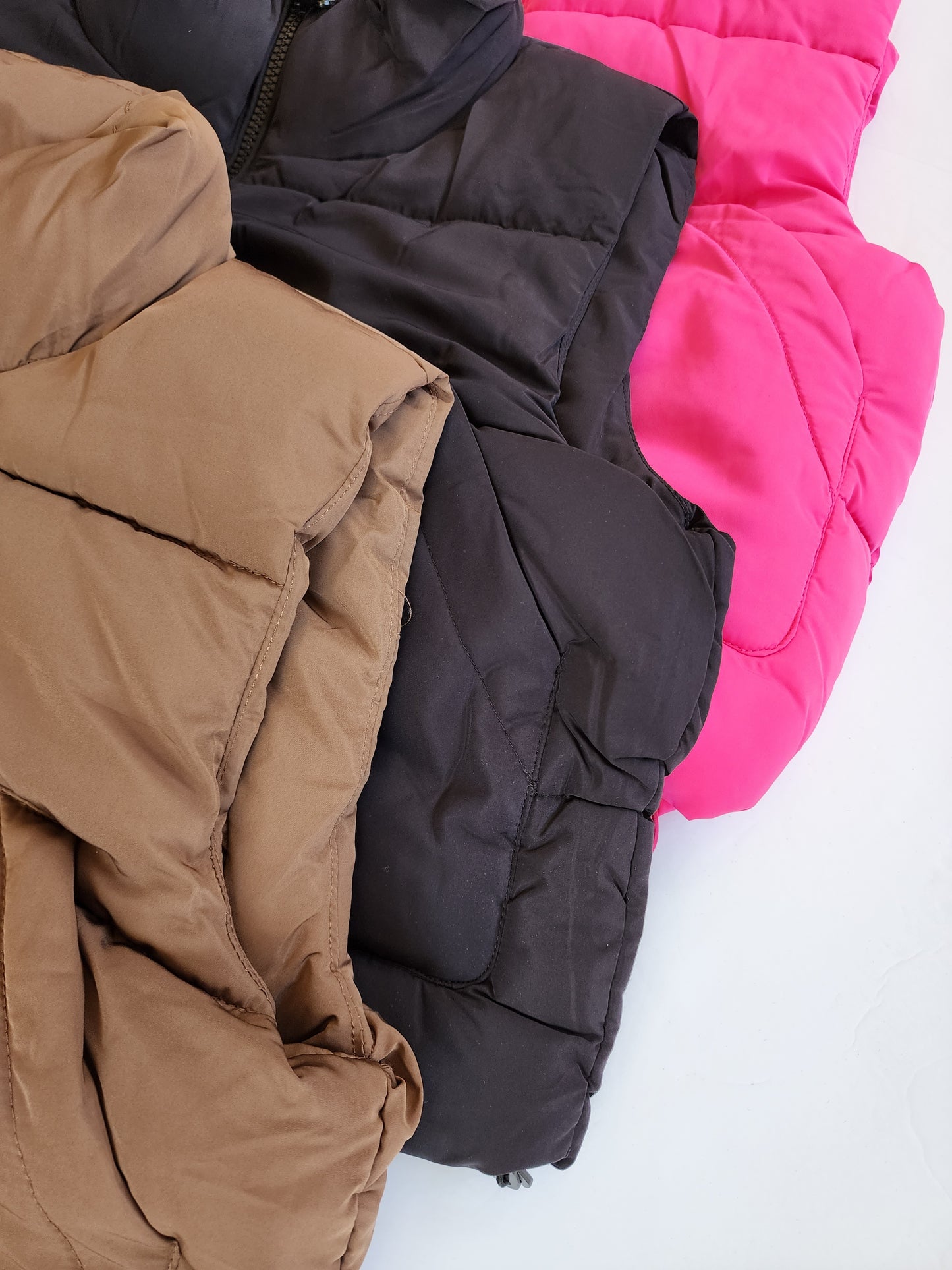 Puffer Vest With Pockets 3 color options