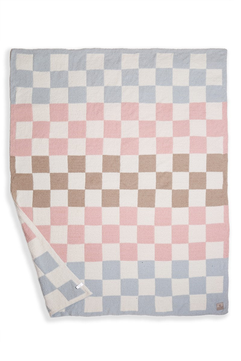 Multi Checkered Throw Blanket - Adult