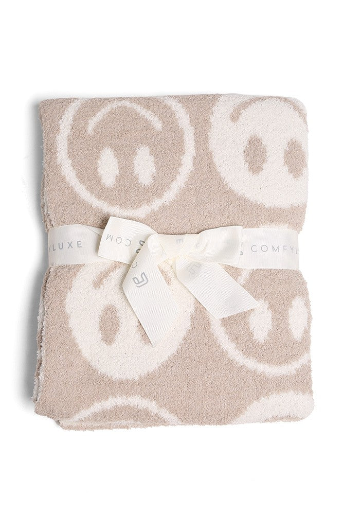 Happy Face Throw Blanket - Kids
