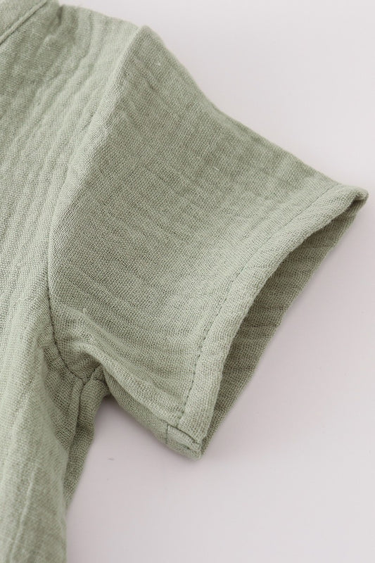 Premium Sage Romper (Sizes 3M-18M)