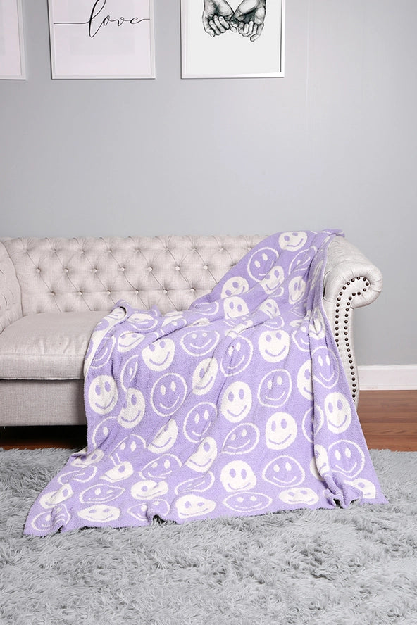 Happy Face Throw Blanket - Adult