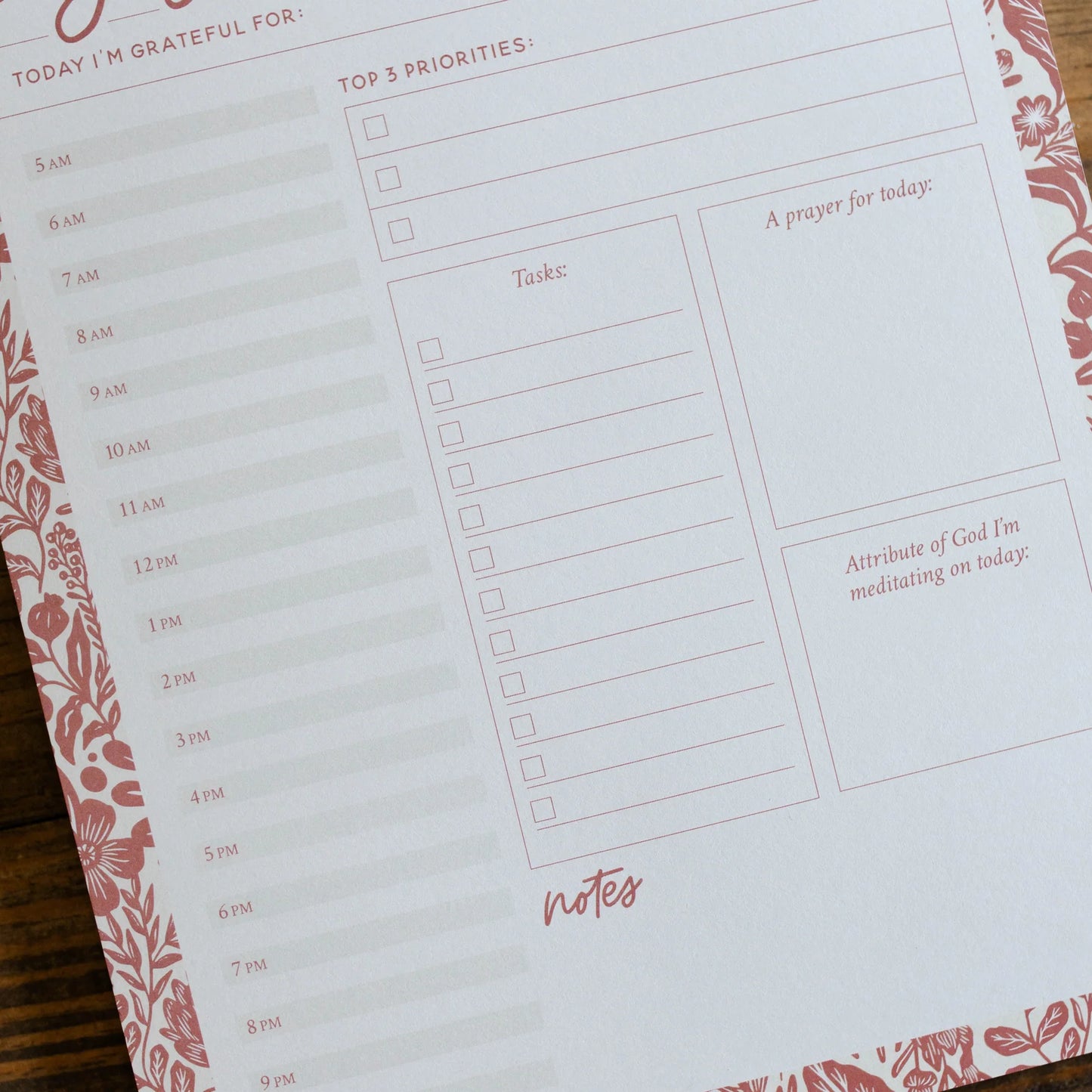 Day by Day Daily Planner Notepad