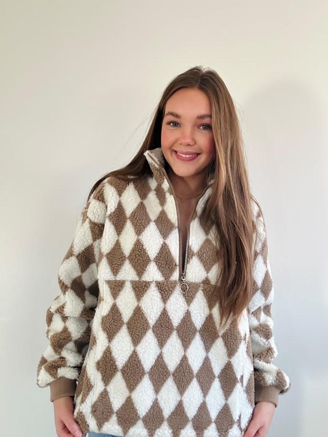 Argyle Sherpa Jacket