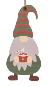 Wooden Winter Gnome Ornaments