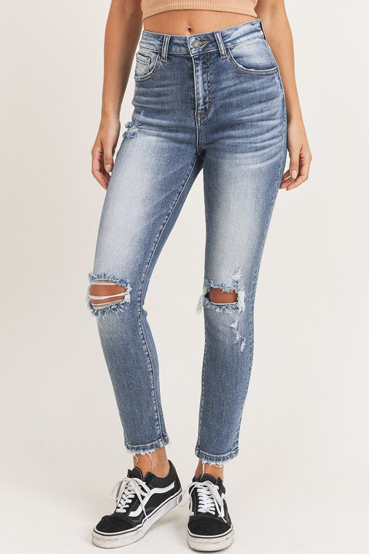 High Rise Vintage Washed Skinny