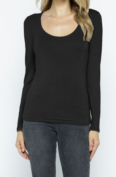 U-Neck Long Sleeve Top