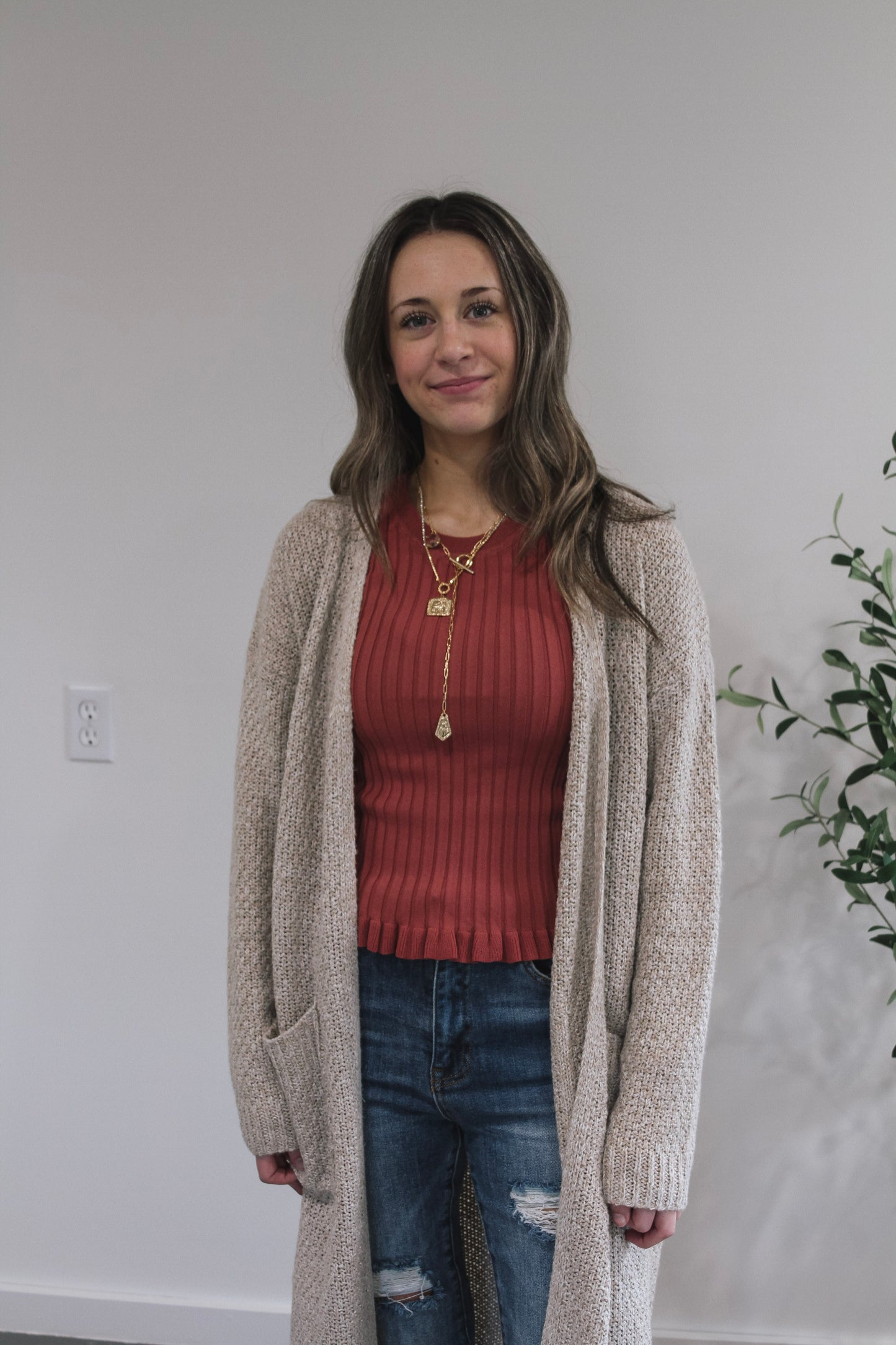 Sleeveless Frill Top