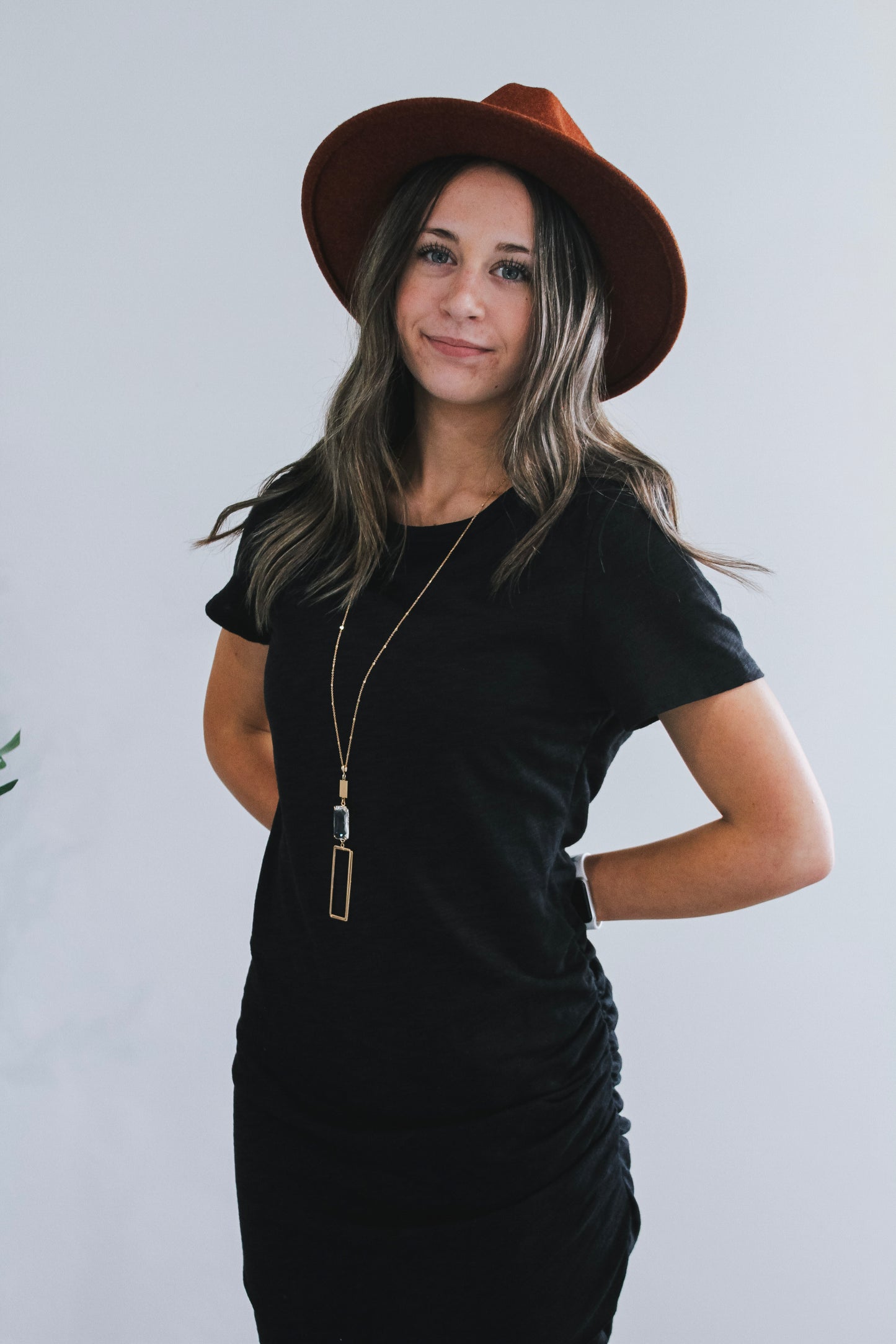 Black Short Sleeve Double Layered Dress