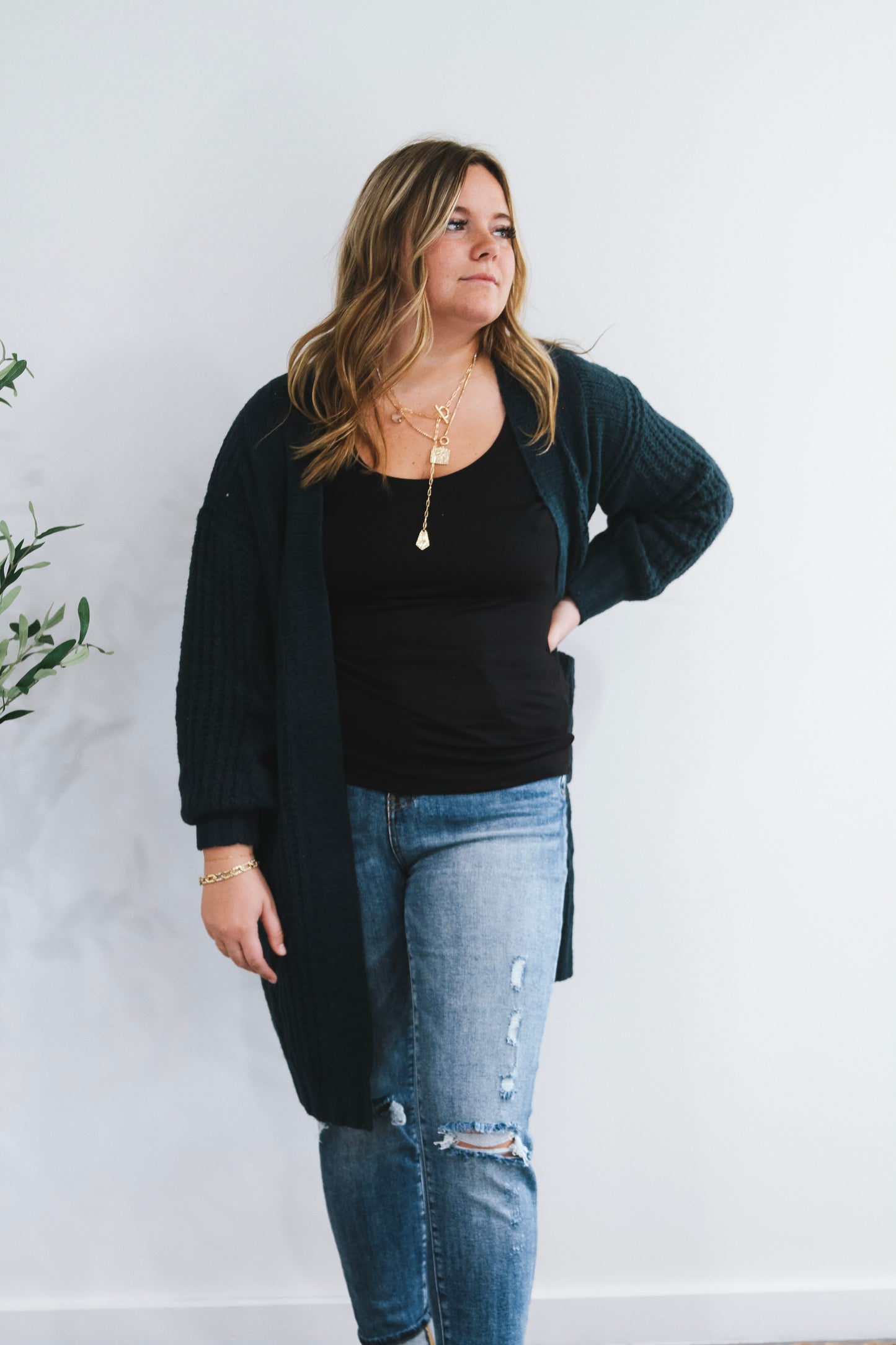 U-Neck Long Sleeve Top