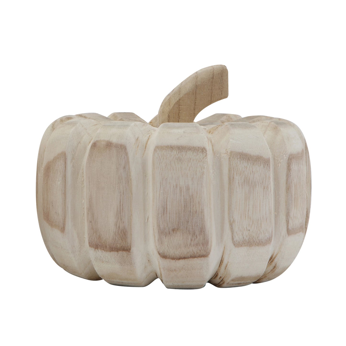 Hand-Carved Wood Pumpkin