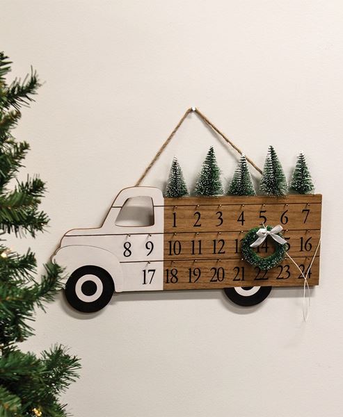 Woodland Tree Truck Christmas Calendar Hanger