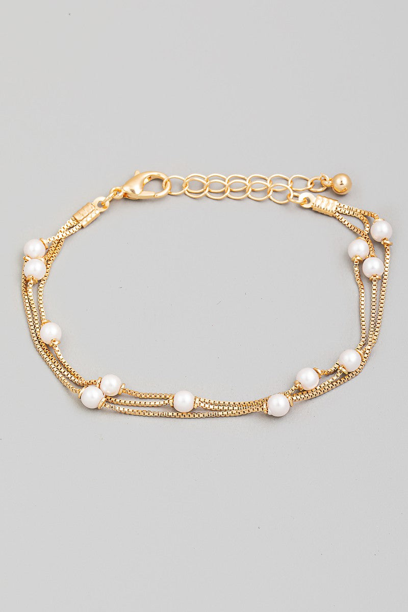 Pearly Beads Chain Bracelet