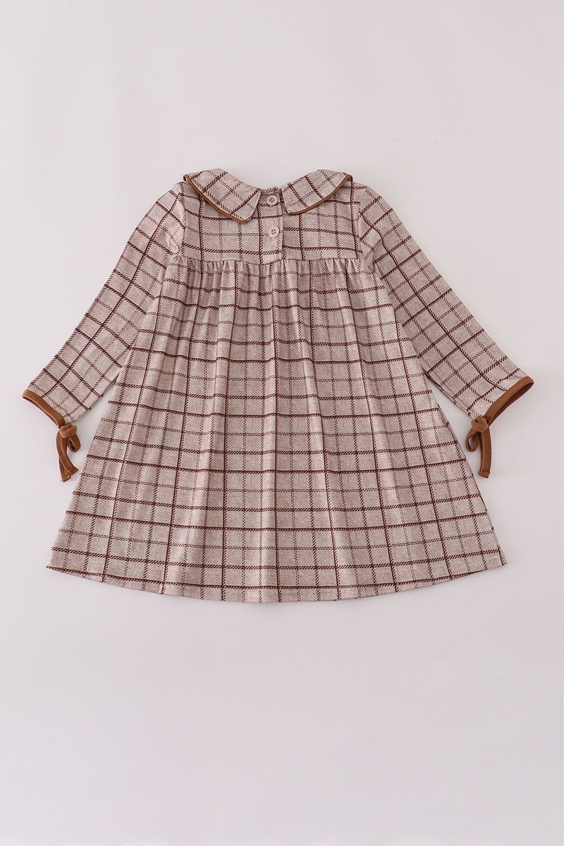 Brown Plaid Dress (Sizes 3-7)