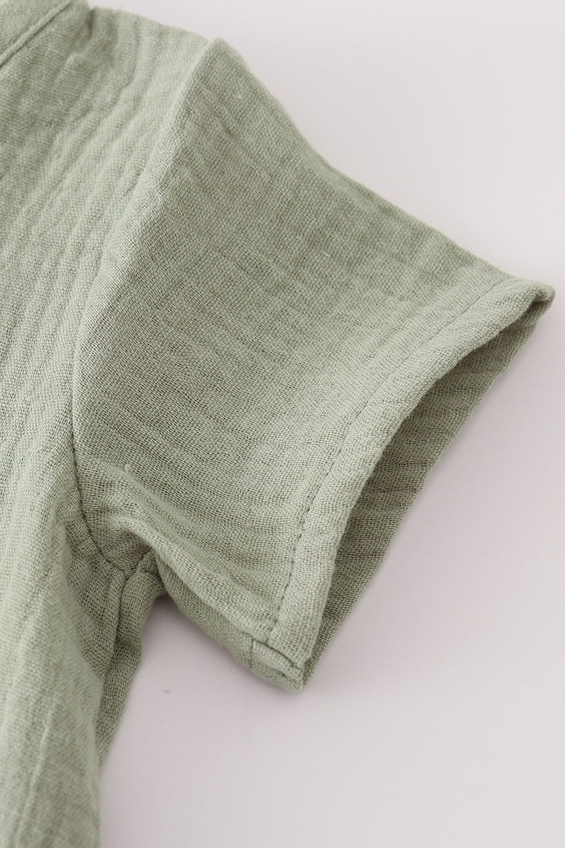 Premium Sage Romper (Sizes 3M-18M)
