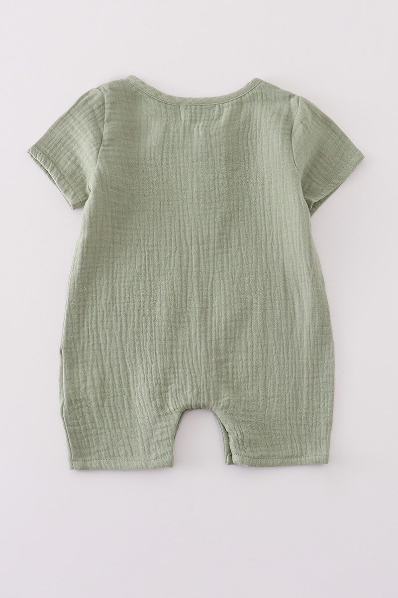 Premium Sage Romper (Sizes 3M-18M)