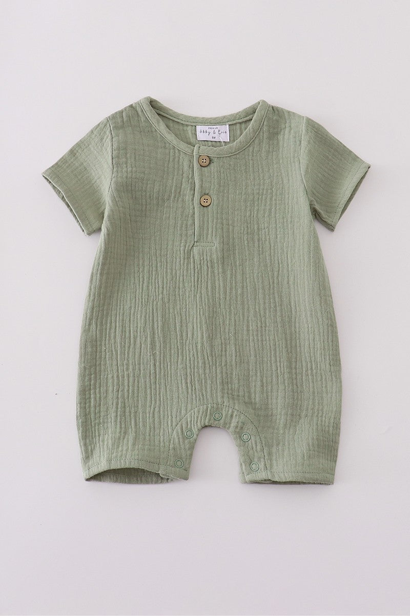 Premium Sage Romper (Sizes 3M-18M)