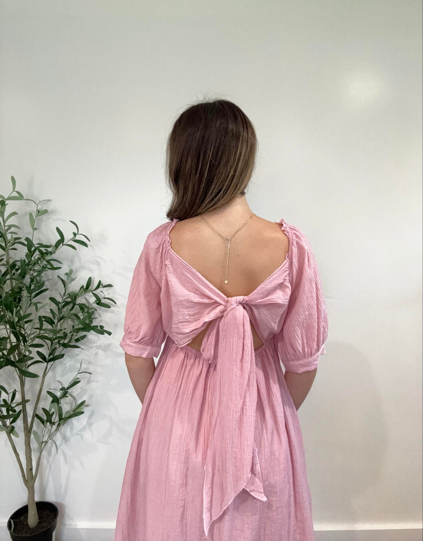 pink babydoll puff sleeve dress 2Bunnies Organza Tulle Babydoll Puff Sleeve Flower Girl Dress in Pink 2-3 years