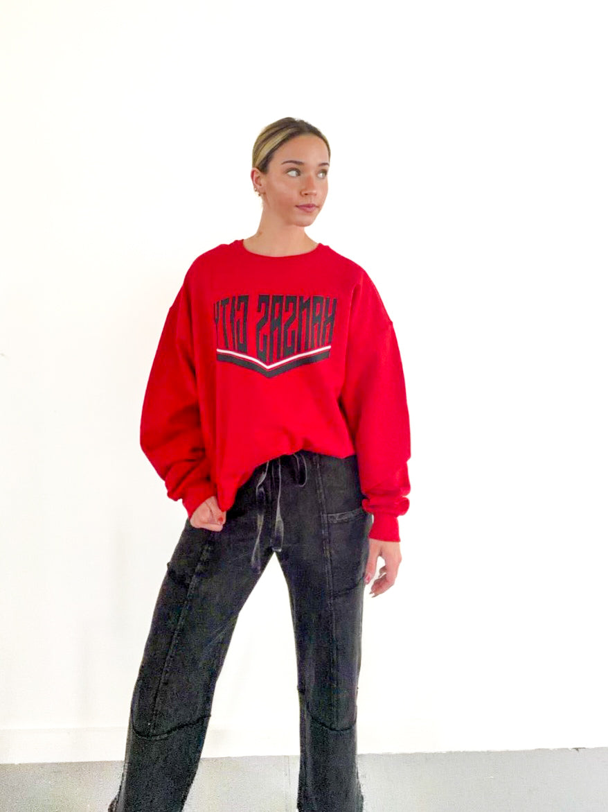 Black Mineral Washed Wide Leg Casual Comfy Pant