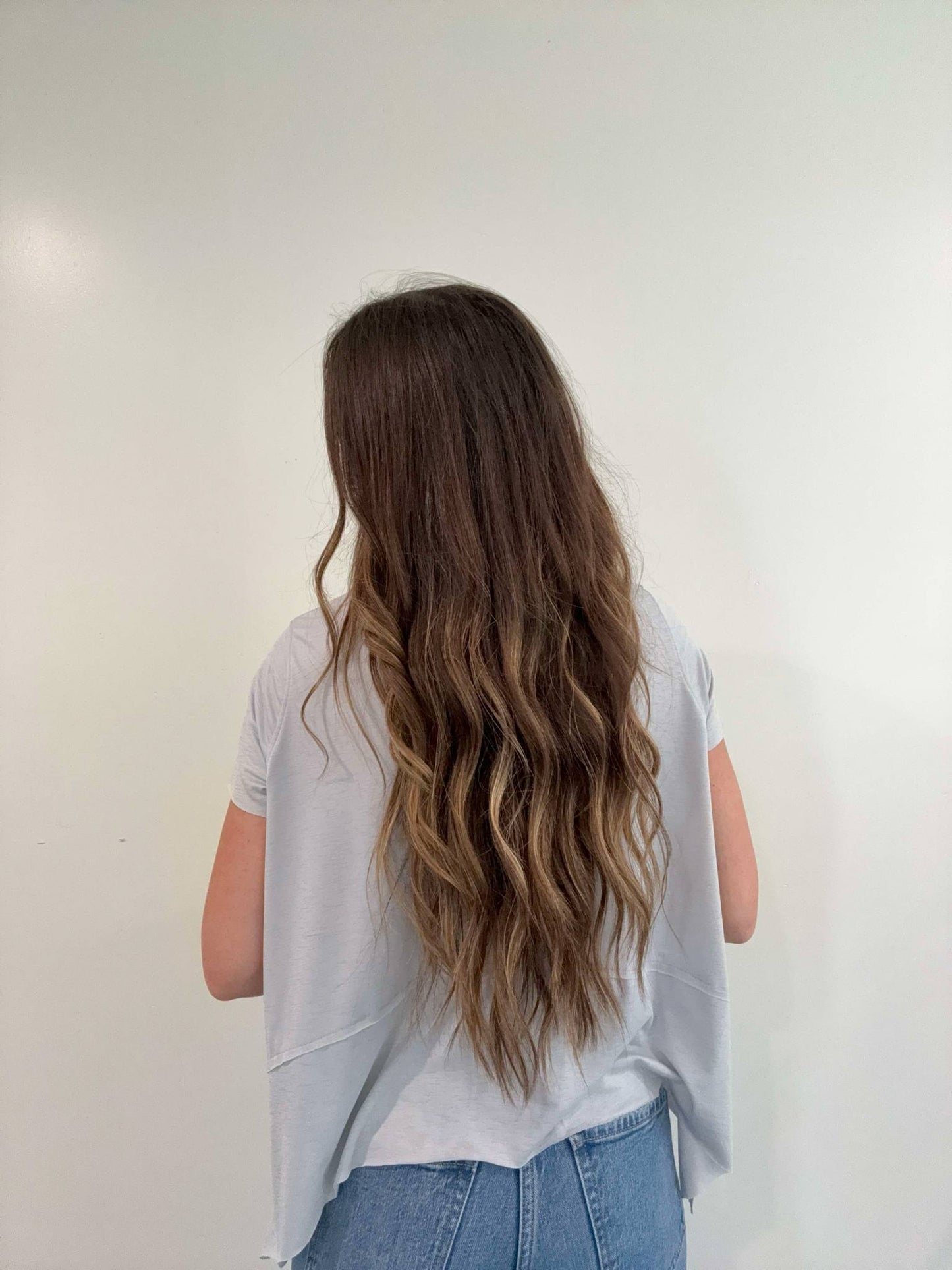 Shark Bite Side Slit Short Sleeve Top