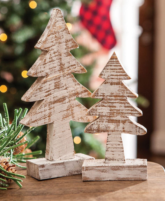 Distressed Wooden Tree, 8"