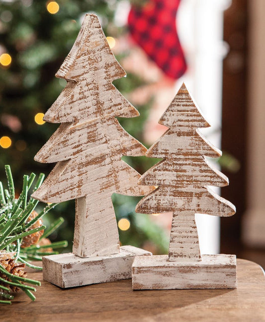 Distressed Wooden Tree, 6"