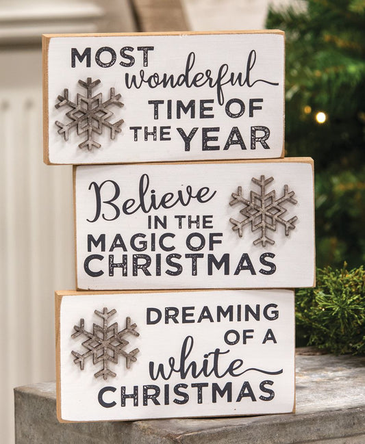 Glitter Snowflake Block