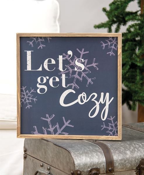 Let's Get Cozy Snowflake Frame