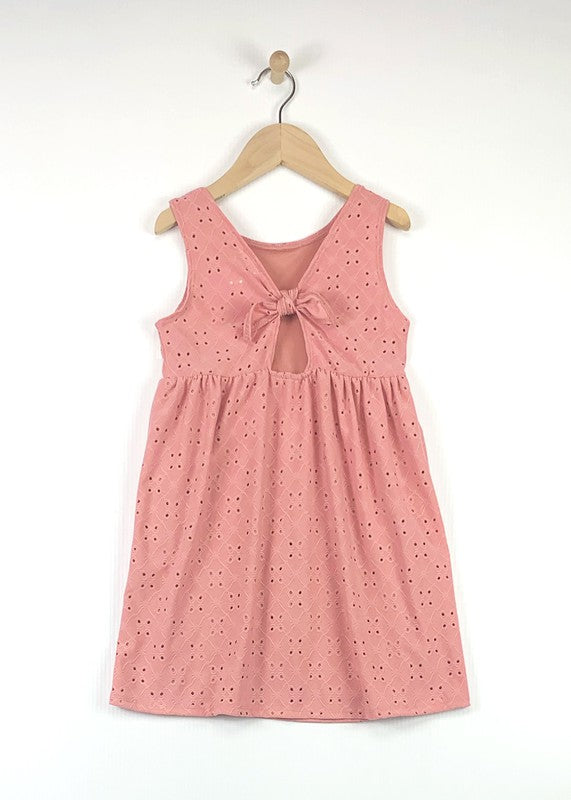 Rose Tie Back Eyelet Dress