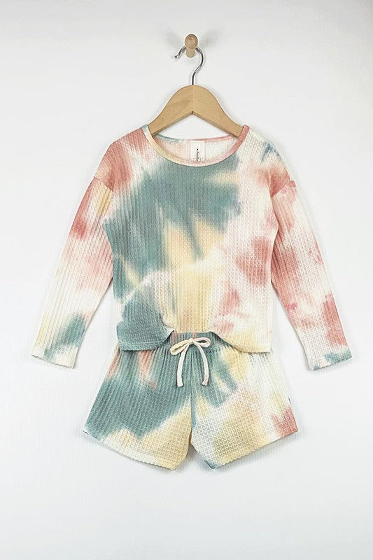 Tie Dye Waffle Lounge Set (4-6X)