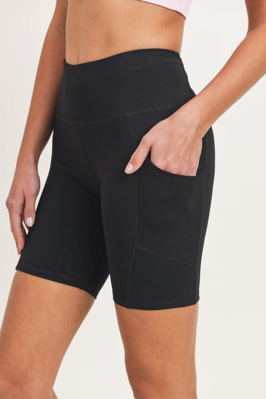 Black Essential Sweetheart Biker Shorts