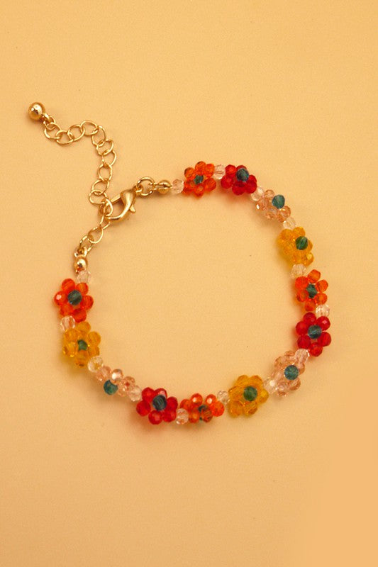 Beaded Flower Bracelet