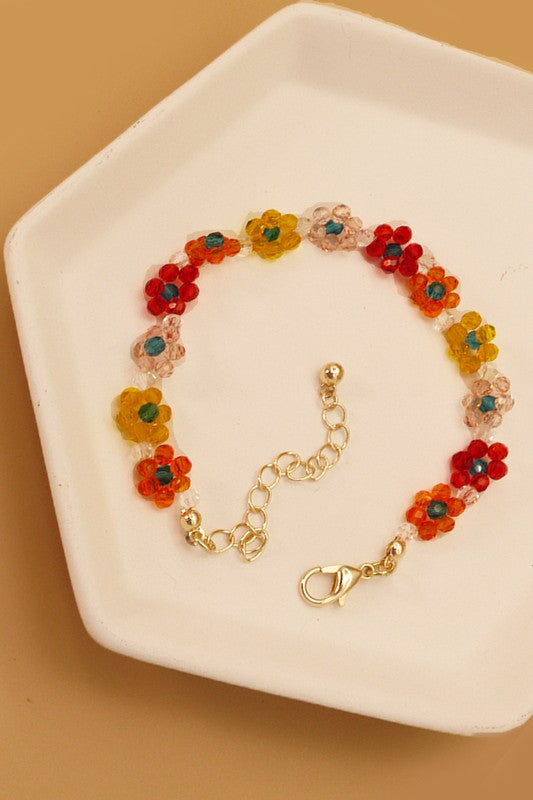 Beaded Flower Bracelet