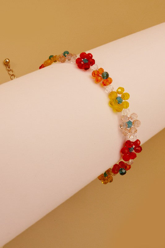 Beaded Flower Bracelet