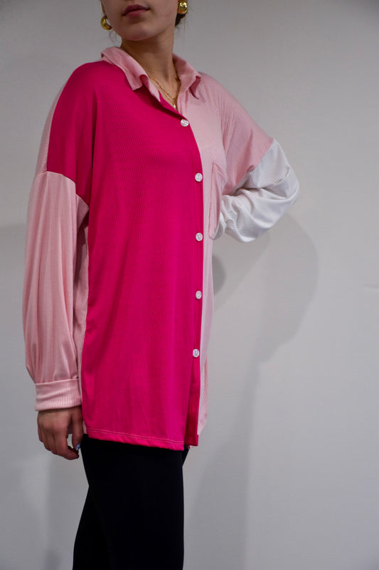 Vivi's Color Block Breezy Shacket