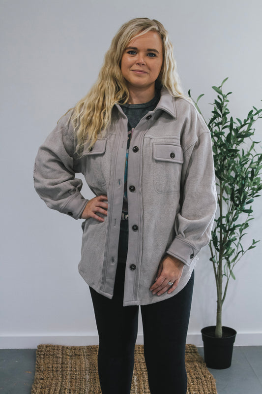 Stonewash Fleece Shacket
