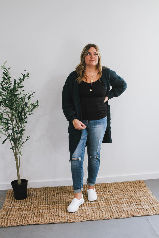 Teal Knit Cardigan