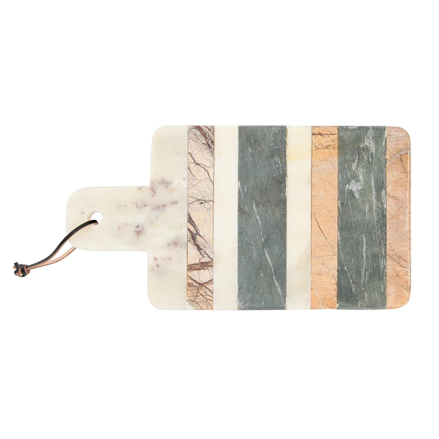 Marble Cheese/Cutting Board with Stripes